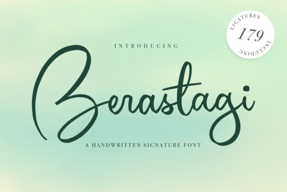 Discover Berastagi: A Delicate Handwritten Font for Editorial Design