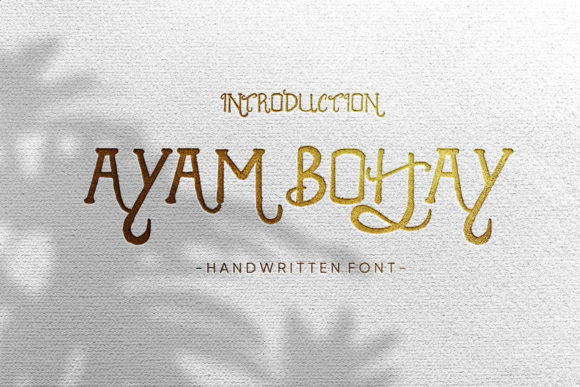 Elevate Your Brand with Ayam Bohay: A Premium Handwritten Font