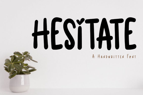 Hesitate: A Script Amp Font for Elegant Design