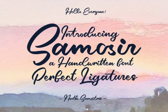 Samosir: A Handwritten Font for Elegant Web Design